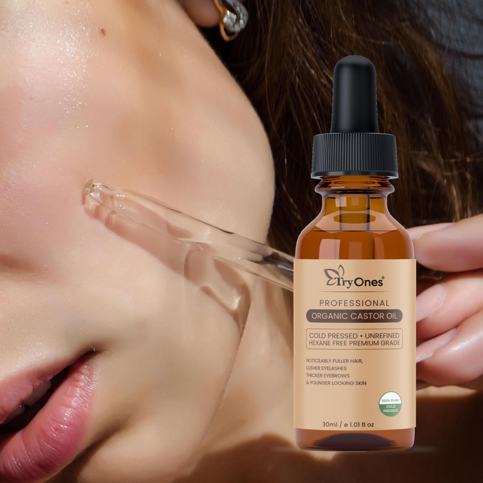 Tryones Organic Castor Oil 30ml - Nourish Your Beauty Naturally